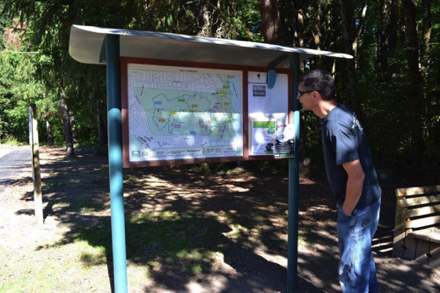 Map of park trails at Riverside and Heron Creek Trail Loop trailheads